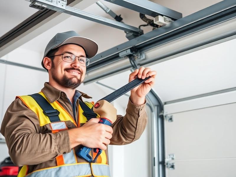 Repair garage door service by professional technician